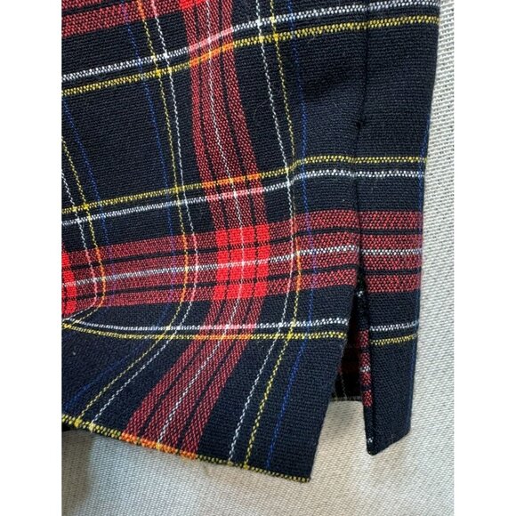Zara Woman Plaid Trousers Size 2 Red & Black Classic Style - Picture 5 of 9